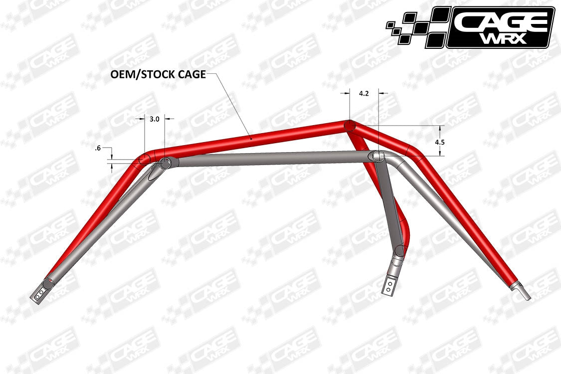 "BAJA SPEC" Roll Cage Powder Coated XP1K / Turbo (2014-2018)