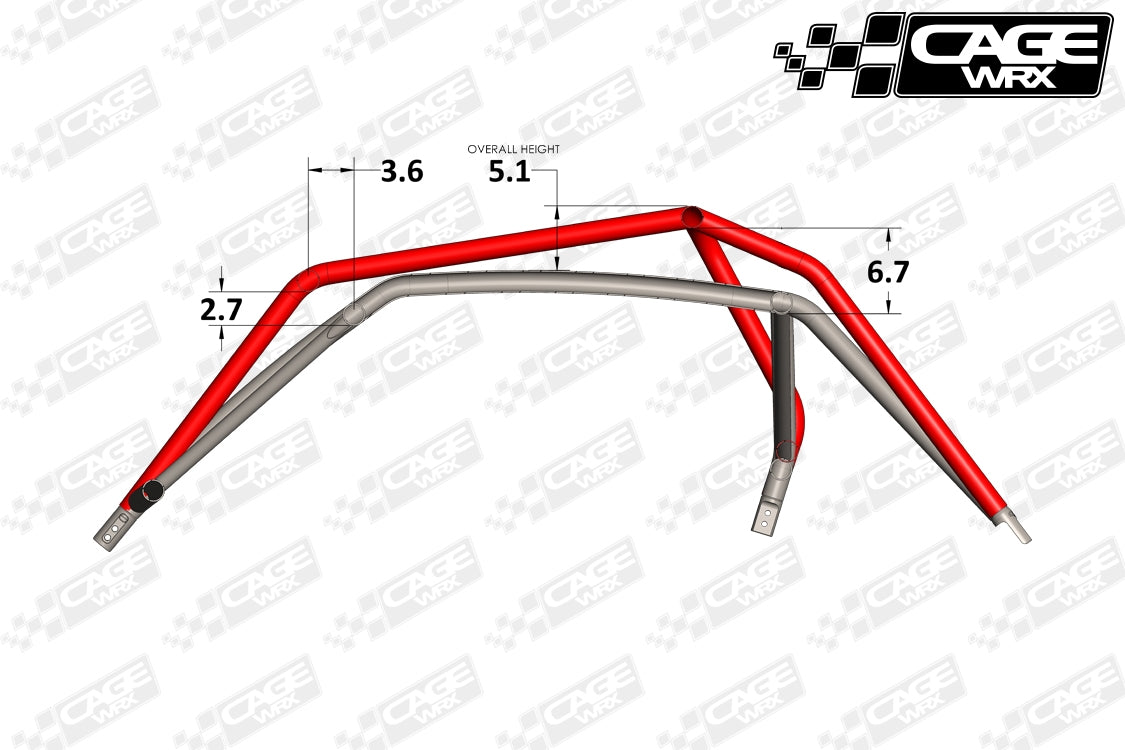 "SUPER SHORTY" Roll Cage Raw XP1K / Turbo (2014-2018)