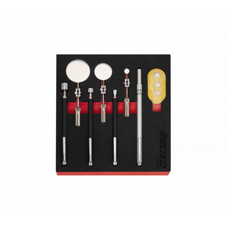 7-Piece Pickup & Mirror Tool Set with Telescoping LED Light Handle-Boxo USA